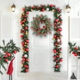 thumbnail image 5 of HYLLai Christmas Wreath, Green Rattan Decoration for Front Door, Window, or Wall, Indoor and Outdoor Holiday Decor (A), 5 of 6