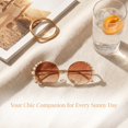 thumbnail image 3 of OUNONA Gafas De Sol Circulares Con Marco Metálico Y Detalles De Para Exteriores, 3 of 8