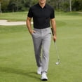 thumbnail image 2 of Uwinwear Men's Golf Pants Stretch Work Dress Comfy Pants Lightweight Quick Dry Long Pants Casual Trousers with Pockets,Light Gray,L, 2 of 5
