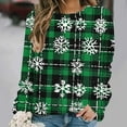 thumbnail image 4 of Womens Baggy Sweatshirts Christmas Clothes Printed Crewneck Pullover Long Sleeve Graphic Sweater Tops (S, Army Green), 4 of 7