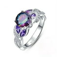thumbnail image 2 of Fashion Women Mystic Topaz Engagement Ring, 925 Sterling Silver, 2 of 2