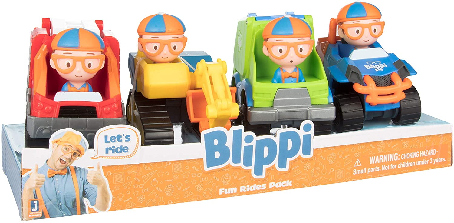 Blippi Mini Vehicles Including Excavator and Fire Truck Each With a Character for sale online 