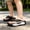 Black, variant on Boys Summer Sandals Open Toe Thong Flip Flops For Kids Breathable Beach Sandals Lightweight Outdoor Casual Slip On Slippers Black Black