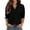 Black, variant on Womens Tops Business Work Blouses Office Shirts Casual 3/4 Sleeve Loose Fit Dressy Shirts for Women V Neck