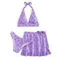 thumbnail image 2 of TOWED22 Womens Swimsuits,Tankini Swimsuits for Women Two Piece Bathing Suits Tankini Top with Boyshorts Swimwear for Women Purple,S, 2 of 4