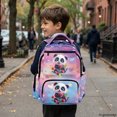 thumbnail image 6 of HELLHERO Panda Rose Print Daypack with Waterproof Lightweight Kids School Backpack, Multiple Compartments 17 Inch Travel Daypack for Back to School Elementary School Middle School, 6 of 8