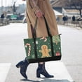 thumbnail image 4 of FORMRS Canvas Laptop Tote Bag for Women with 15.6" Computer Compartments Shoulder Handbag, Christmas Gingerbread, 4 of 7