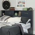 thumbnail image 3 of South Shore Ulysses Blueberry Bookcase Headboard with Sliding Doors, Full Size, 3 of 7