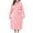 Pink, variant on Womens Hooded Robes Terry Cloth Bathrobe Soft Fleece Plush Long Sleeve Night-Robe with Pocket Sleepwear Nightwear Pjs, Khaki, Free Size