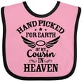 thumbnail image 3 of Inktastic Handpicked for Earth by My Cousin in Heaven with Angel Wings Boys or Girls Baby Bib, 3 of 4