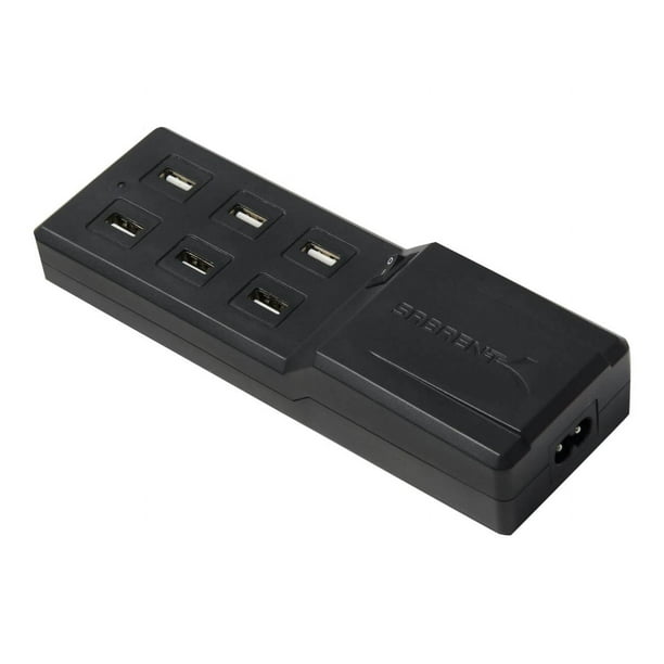 Sabrent AX-USB6 - Adaptateur Secteur - 6 Connecteurs de Sortie (USB)