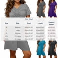 thumbnail image 3 of TKYCMSUAKI Womens Plus Size Summer Dresses Short Sleeve Ruched V Neck T Shirt Dress Casual Solid Color Sundress Midi Dress, 3 of 7