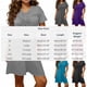 thumbnail image 4 of TaTaai Slim Fit Women's Short Sleeve Dress - Dual Necklines (V & Crew), Adjustable Drawstring Solid Dress for Work & Weekend Outings Gift, 4 of 6