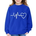 thumbnail image 4 of Mercatoo Girls Heart Sweatshirts Fall Winter Cute Trendy Oversized Sweatshirt Long Sleeve Crewneck School Pullover Tops, 4 of 7
