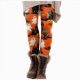 thumbnail image 6 of HCNTES Halloween Leggings for Women Pumpkin Skeleton Witch Ghost Printed Tights High Waisted Soft Stretchy Yoga Pants (1-Orange,XXL), 6 of 7