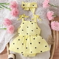 thumbnail image 6 of Nwiuh Baby Girl Ruffled Jumpsuit and Headband Set Yellow for Size 0-3 Months, 6 of 6
