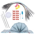 thumbnail image 1 of Juego de agujas de tejer circulares con opciones intercambiables para coser y bordar, 40 cm, 1 of 14
