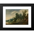 thumbnail image 2 of Moyses van Uyttenbroek 14x11 Black Modern Framed Museum Art Print Titled - Landscape with Dancing Bacchantes, 2 of 5