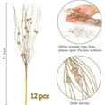 thumbnail image 3 of Christmas Glitter Berries Stems, Decorative Bead Sticks, Glittery Twigs, Picks, Branches Artificial Christmas Ornaments Picks for Christmas Tree Holiday Wedding Party Vase,12 Pcs,17 inches,Gold, 3 of 7