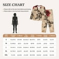 thumbnail image 4 of Fuzoiu Vintage Rose Botanical Art Print Women's Long-Sleeved Pajama,Lounge Button Down Nightwear,Womens Notch Collar Pajama Set-Large, 4 of 7