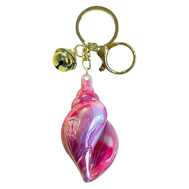 Cute Conch Keychain Colorful Large Conch Key Ring Car Key Decorative Backpack Keyring