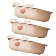 thumbnail image 2 of Caja de almacenamiento de ropa interior de 3 piezas con divisores de plástico, cajón ajustable multifuncional, caja para calcetines y sujetadores, color rosa, 2 of 12