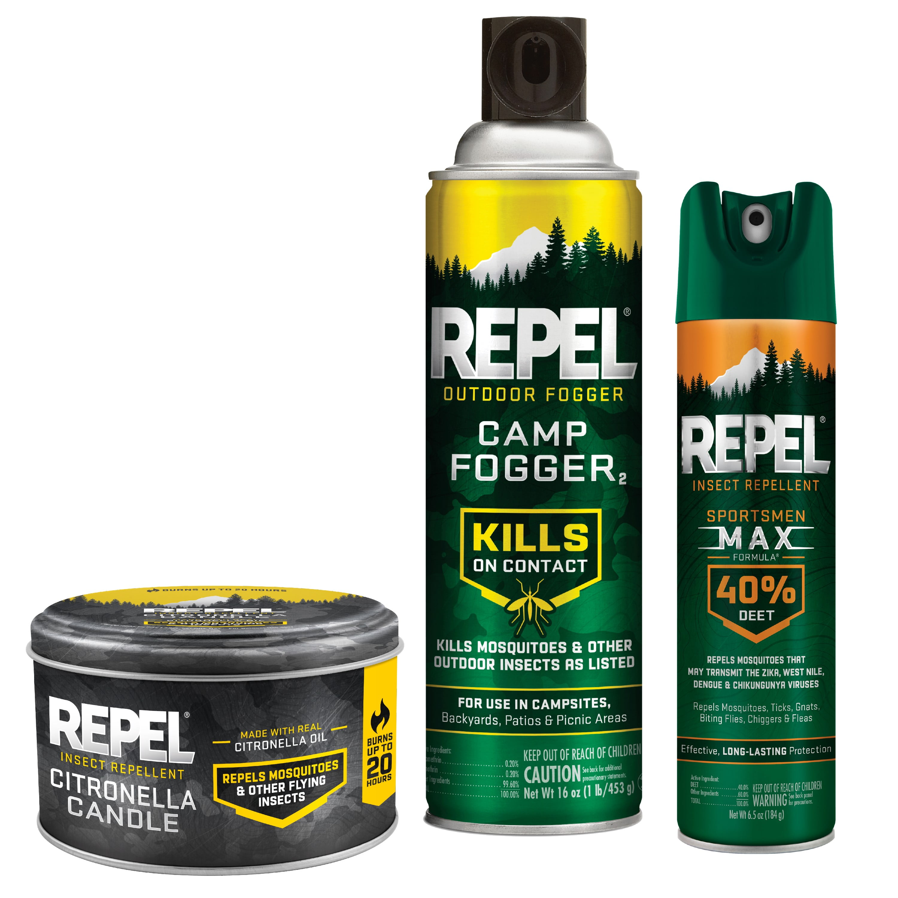 Repel Insect Repellent Camping Value Pack, Repllent Spray, Citronella