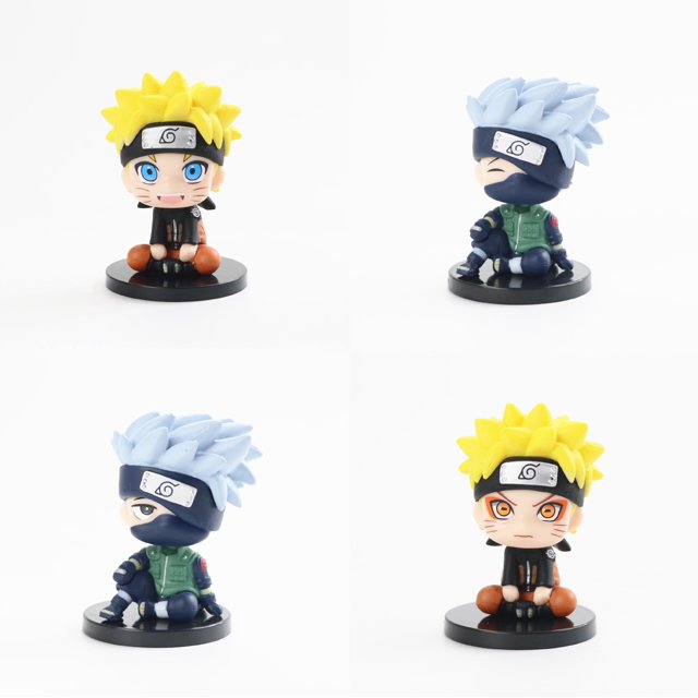 Minifiguras de NARUTO de PVC, figuritas de 3-8cm, 6-12 piezas, todos los diseños, Gashapon