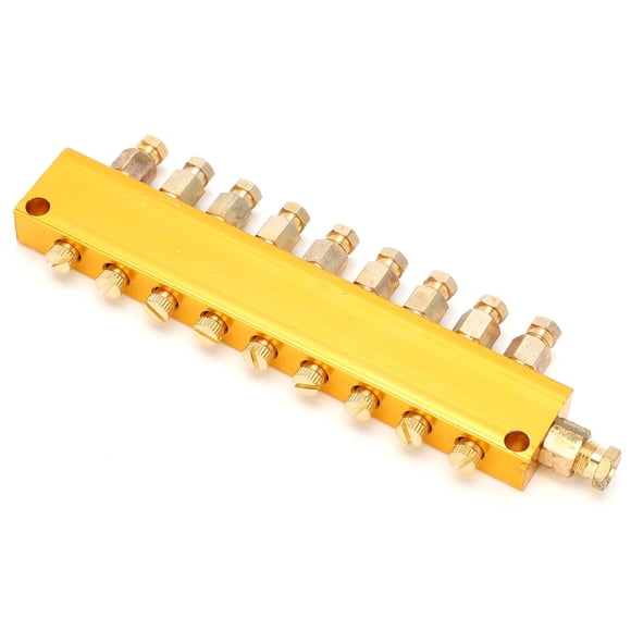 Oil Distributor, Premium Material Adjustable Oil Divider Wear Superior Performance for CNC Machining Center Machinery for Production Lines 1 in 7 Out,1 in 9 Out,1 in 12 Out
