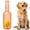 Pink, variant on Bottle Shaped Chew Toy with Tennis Ball Inside, Durable Fetch Toy| Cute Squeaky Indestructible Water Bottle Dog Toy, Chew Toy Bottle with Ball Inside, Interactive Fetch Toys for Play & Train
