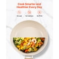 thumbnail image 6 of VEVOR Frying Pan Skillet, Aluminum Egg Fry Pans, 3 Piece (8, 9.5, 11 in), Nonsitck Ceramic Heavy-Duty Skillets with Heat-Resistant Handle, Chef's Kitchen Cookware for Gas, Electric, Induction, Beige, 6 of 9