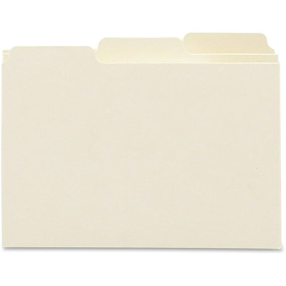 Smead Card Guide, Plain 1/3-Cut Tab (Blank), 6"W x 4"H, Manila, 100 per Box (56030)