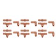 thumbnail image 4 of 18Pcs Irrigation Fittings Kit Brown Water Barbed Coupling Connecter for 16mm Pipes, 4 of 9