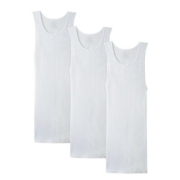Fruit of the Loom Men's White Tank A-Shirts, Sizes S-3XL