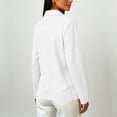 thumbnail image 6 of Stralyhd Women's Polo Shirts Long Sleeve Lapel Collar V Neck Shirt Fashion Baggy Fall Everyday Wear Casual Basic Tops White M, 6 of 6