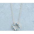 thumbnail image 4 of Aquamarine Necklace 14K Solid Gold Handmade Minimalist Necklace., 4 of 8