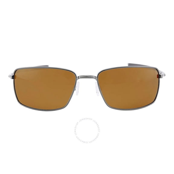 Oakley Square Wire Polarized Black Iridium Rectangular Men's Sunglasses OO4075 407505 60