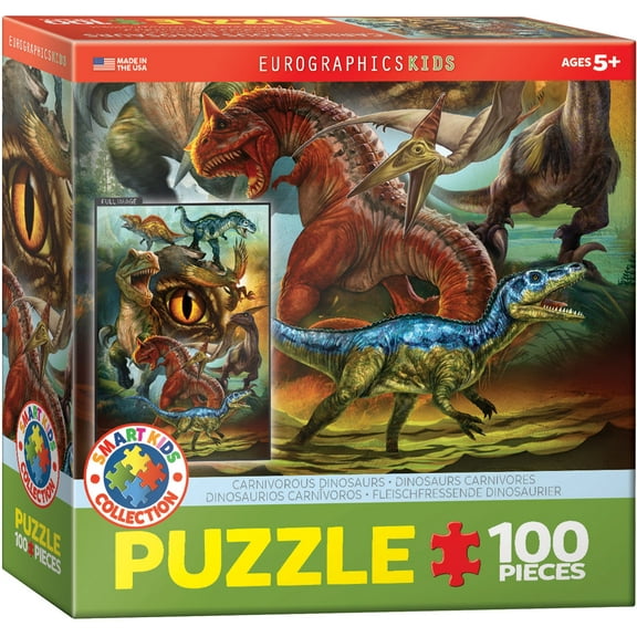 Carnivorous Dinosaurs 100-Piece Puzzle