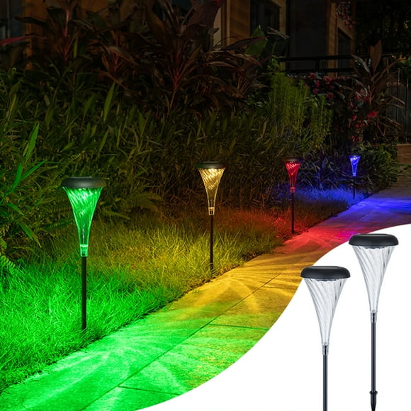 LSLJS Solar Lights Outdoor, Water-Resitant, LED Lighting Solar Powered Outdoor Lights Solar Garden Lights for Patio Yard (2Pack), Solar Light