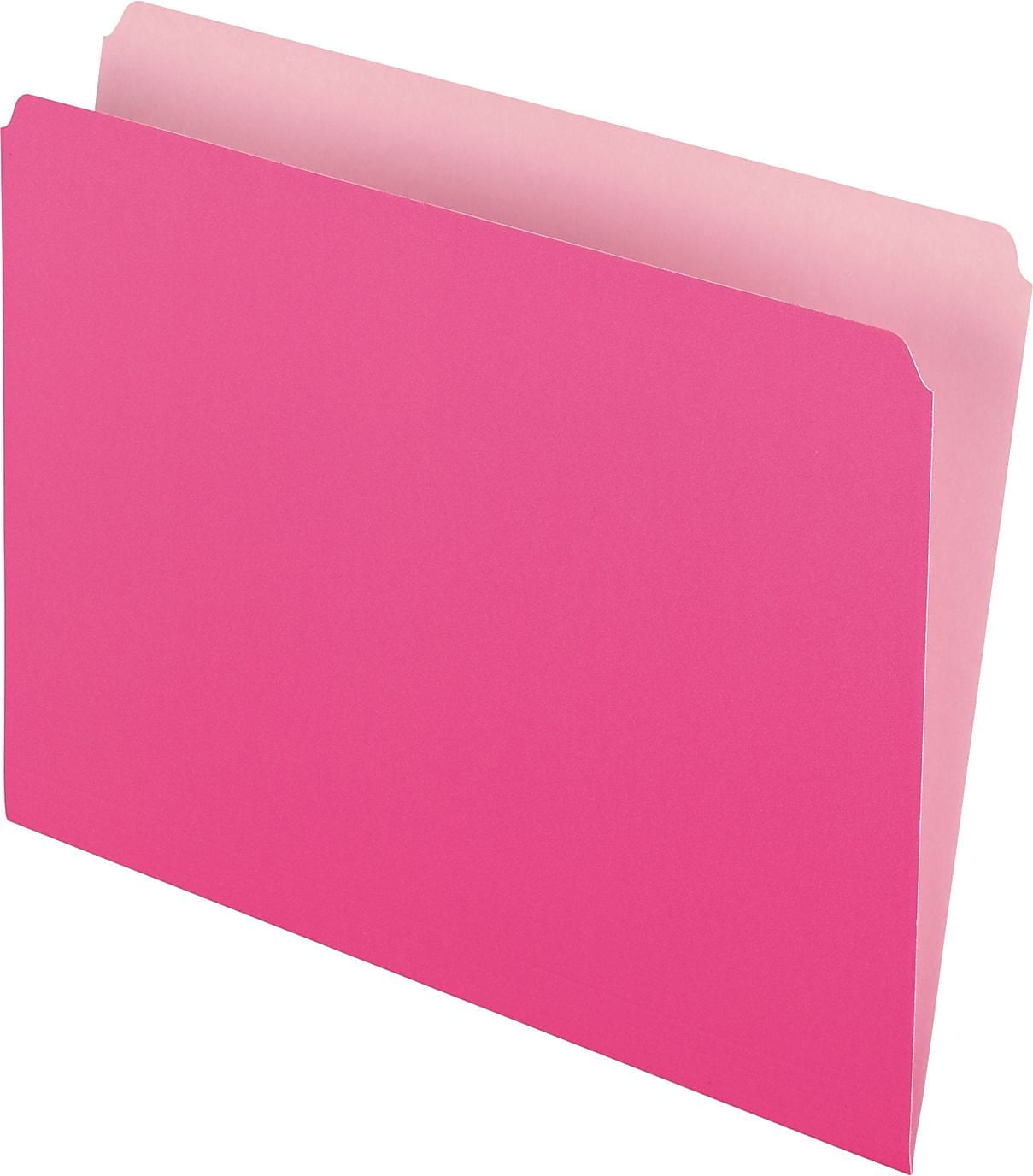 Pendaflex 152-PIN Two-Tone File Folders, Straight Cut, Top Tab, Letter, Pink/Light Pink, 100/Box