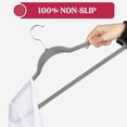 thumbnail image 4 of Lux Decor Collection Gray Non-Slip Velvet Hangers - Space Saving Hangers - 50 Pack, 4 of 9