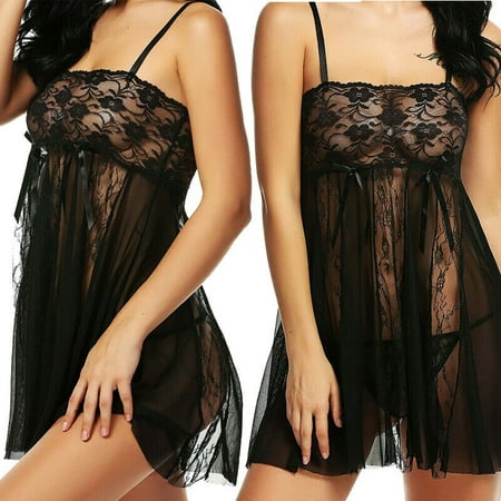 

Sexy Lingerie For Women Lace Babydoll Intimates Chemise Nightgown Sleepwear US
