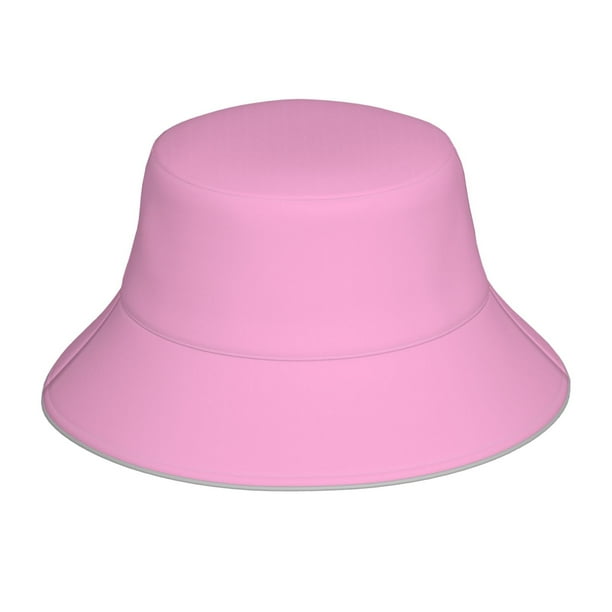 Fotbe Pink Sombrero Tipo Pescador con Estampado – Sombrero de Sol de Algodón de Moda para Playa, Golf, Pesca