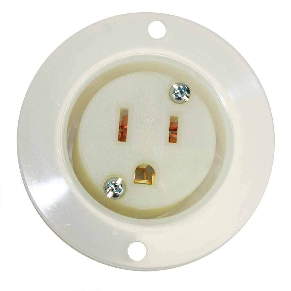 NEMA 5 15R 2 Pole 3 Wire 15A 125V Female Standard Receptacle Flange nema-5-15r-2-pole-3-wire-15a-125v-female-standard-receptacle-flange
