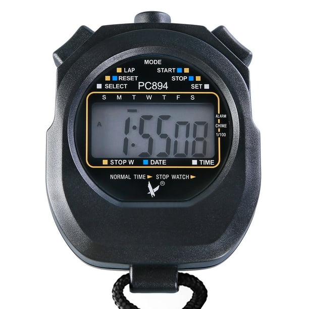 Labymos Single Row 2 Memories Stopwatch with Time Date Display