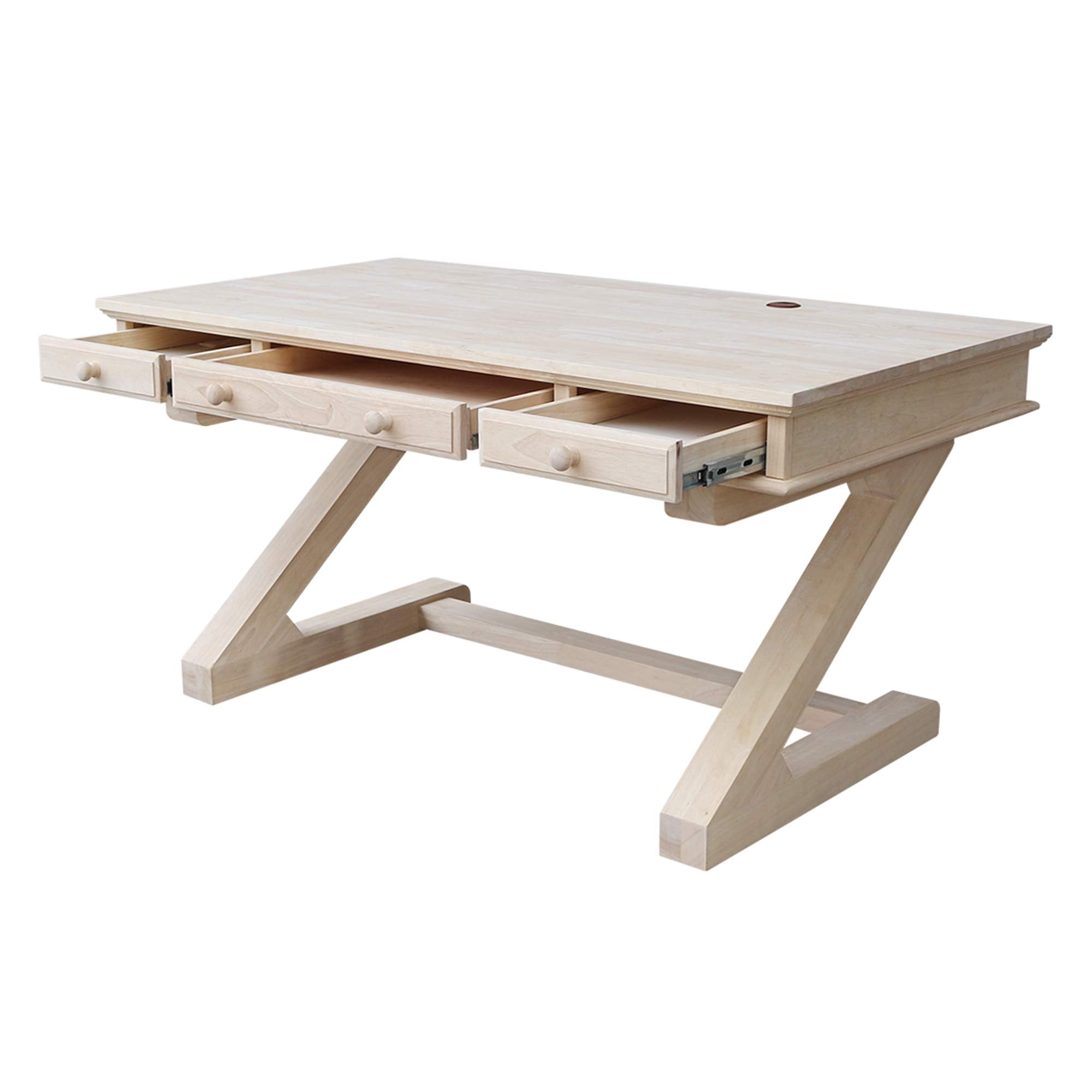 Pemberly Row Traditional Executive Desk with Zosiac Base