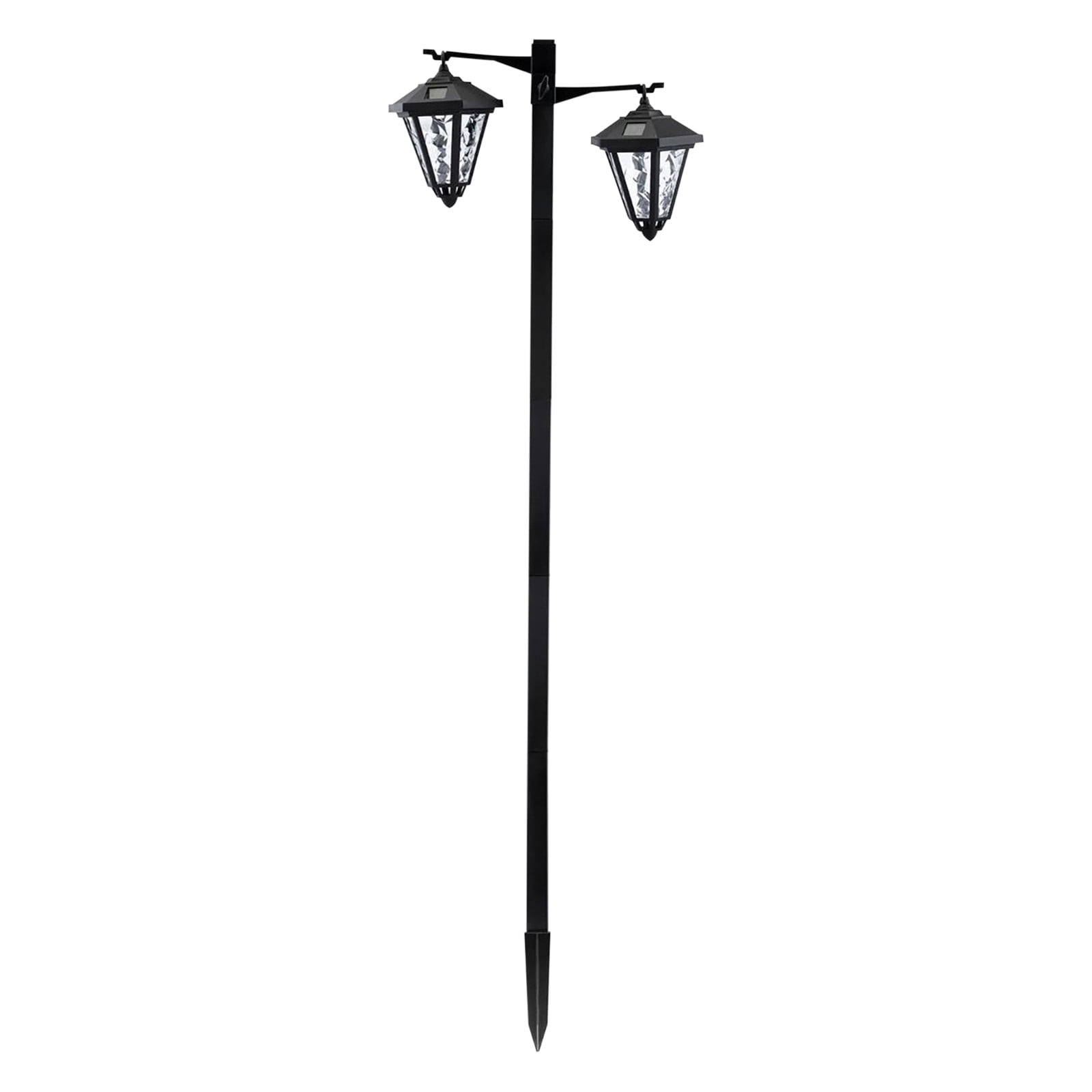 allowith Double Head Solar Lamp Post Light Street Light for Outdoor Landscape Pathway Driveway Street Garden Yard for Patio