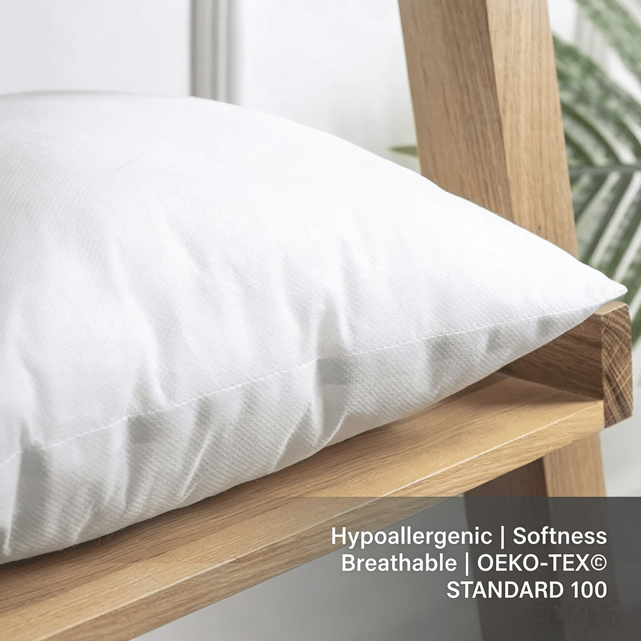 Phantoscope Hypoallergenic 16x16 Pillow Inserts 2 Pack, Plump Square Cushion Pair for Sofa Bedroom