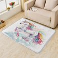 thumbnail image 1 of Horse Carpet,4x5 Area Rug, Non Slip Low Pile Soft Machine Washable, Cartoon Horse Area Rugs, Cute Animal Rugs for Bedroom Living Room Rug 8i&-15, 1 of 7