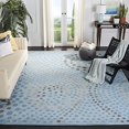 thumbnail image 1 of Safavieh Jardin Collection JAR453A Handmade Floral Premium Wool Area Rug, 5' x 8', Blue / Grey, 1 of 5